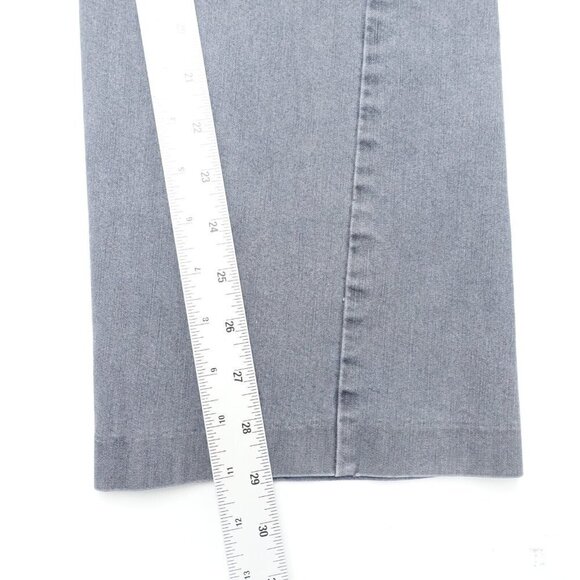 Bass Straight Pants Women's Size 6 Gray Denim Mid-Rise Pockets Stretch Cotton - Picture 4 of 8